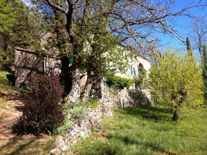 Location de vacances - Mas à Saint-Roman-de-Codières - arrivée sur la maison