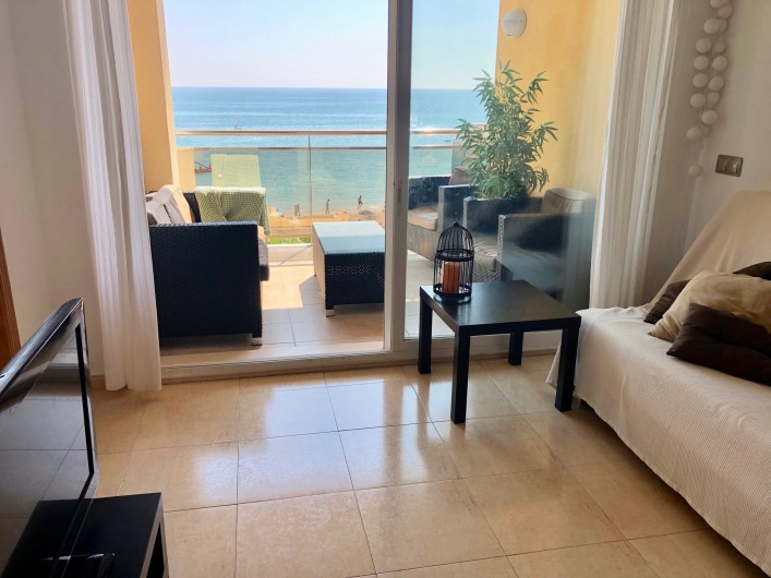 Location de vacances - Appartement à Peníscola - Vue sur mer salon :Terrasse