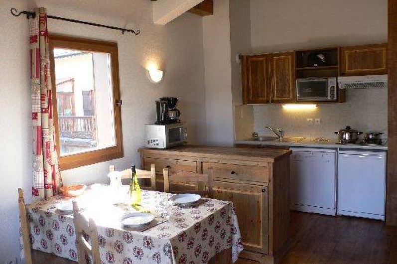 Location de vacances - Appartement à Aussois - Séjour : Coin cuisine/repas