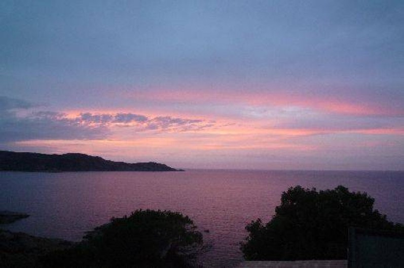 Location de vacances - Villa à Calvi - coucher soleil sur la revellata