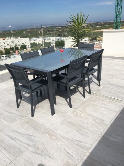 Location de vacances - Villa à San Miguel de Salinas - table extensible du patio