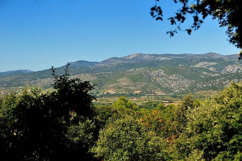 Location de vacances - Roulotte à Aniane - vue sur la séranne