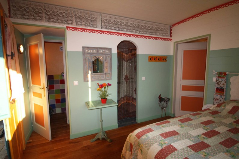 Location de vacances - Roulotte à Aniane - chambre Mariposa