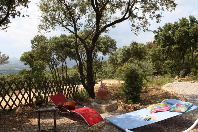 Location de vacances - Roulotte à Aniane - côté ouest farniente