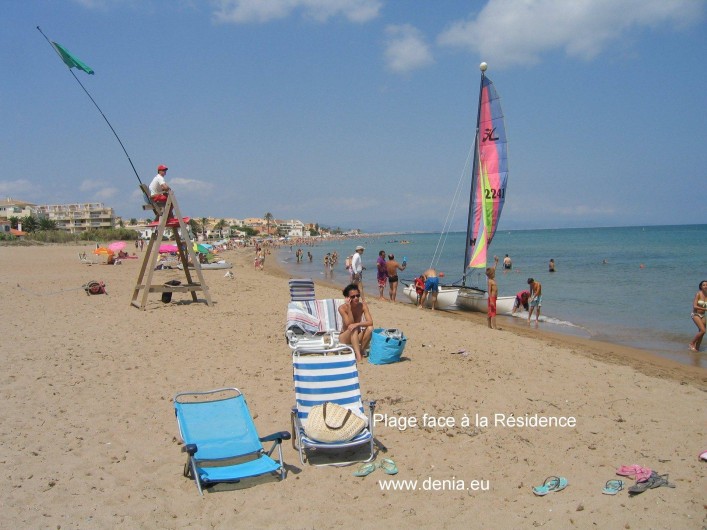 Location de vacances - Appartement à Dénia - Plage face à la Résidence