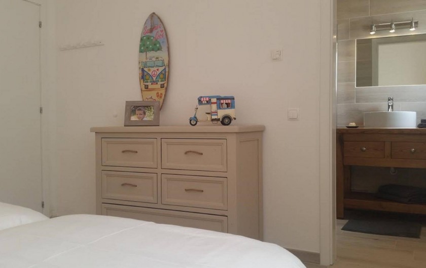 Location de vacances - Villa à Raposeira - Chambre 2   lits simples  Rez de chaussée