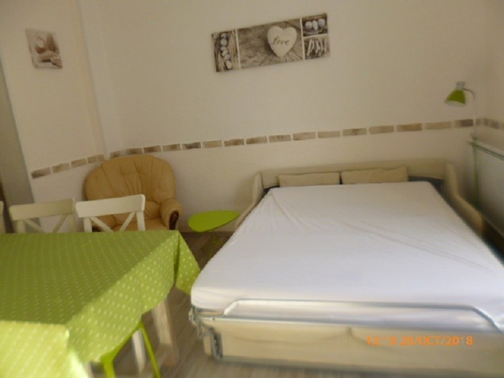 Location de vacances - Appartement à Berck - Canapé ouvert sans déplacement de meubles