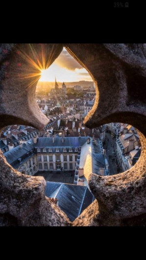 Location de vacances - Appartement à Dijon - Dijon centre : Vue depuis la tour Philippe Le Bon