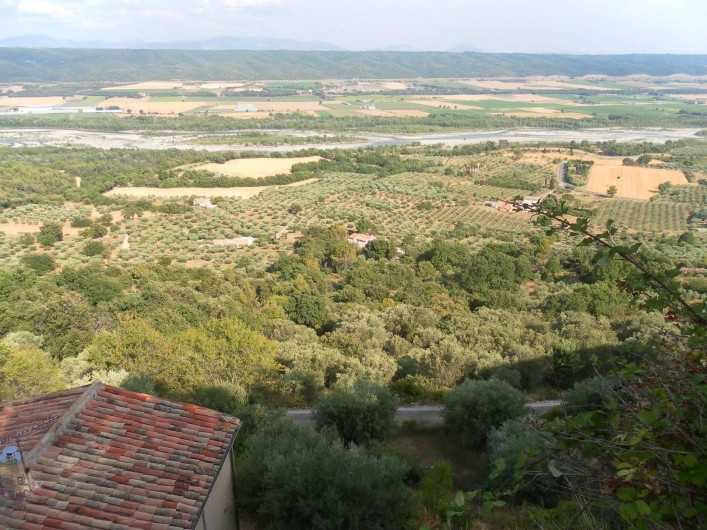 Location de vacances - Gîte à Lurs - Vue de la vallée de la Durance depuis le village de LURS