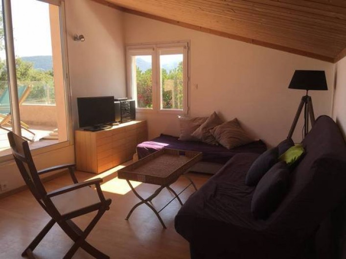 Location de vacances - Maison - Villa à Pinarellu - Mezzanine donnant sur le solarium