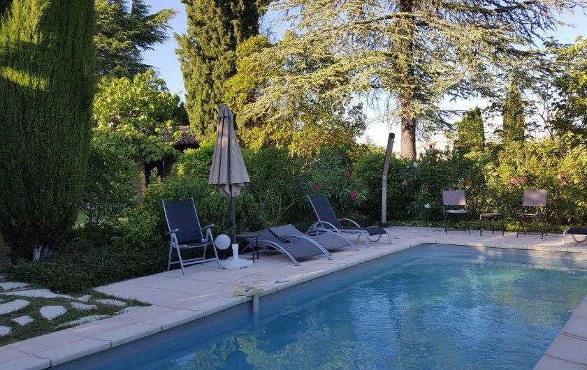 Location de vacances - Villa à Forcalquier - La piscine, vue vers l'Est