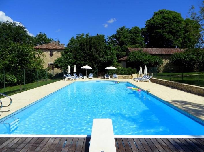 Location de vacances - Gîte à Nérac - Plongez dans la spacieuse piscine (14m x 6m) ©Pehillo
