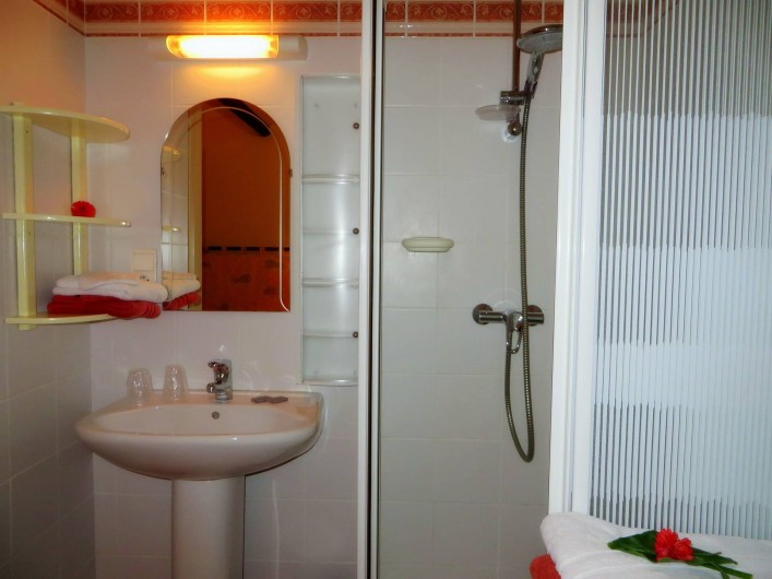 Location de vacances - Gîte à Nérac - Salle d'eau de la Source (dans la chambre mansardée)  ©Pehillo