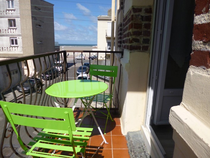 Location de vacances - Studio à Berck - salon de balcon vue sur mer