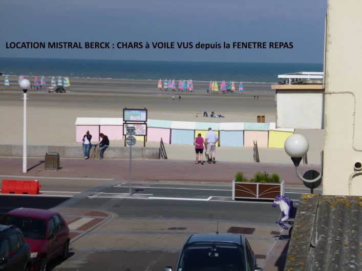Location de vacances - Studio à Berck - Vue sur la plage depuis la fenêtre