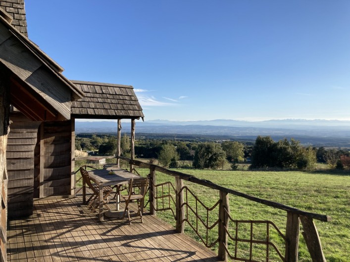 Location de vacances - Chalet à Saissac - La cabane du trappeur avec terrasse privative sans vis-à-vis