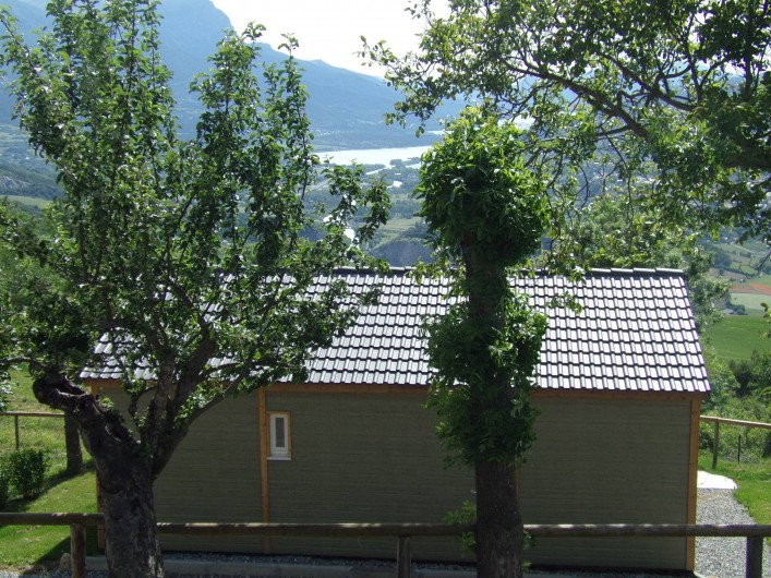Location de vacances - Chalet à Saint-André-d'Embrun - Chalet " L'éterlou": vue arrière