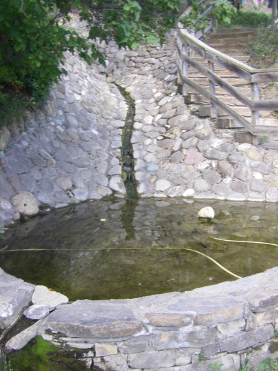 Location de vacances - Chalet à Saint-André-d'Embrun - Fontaine dans le camping