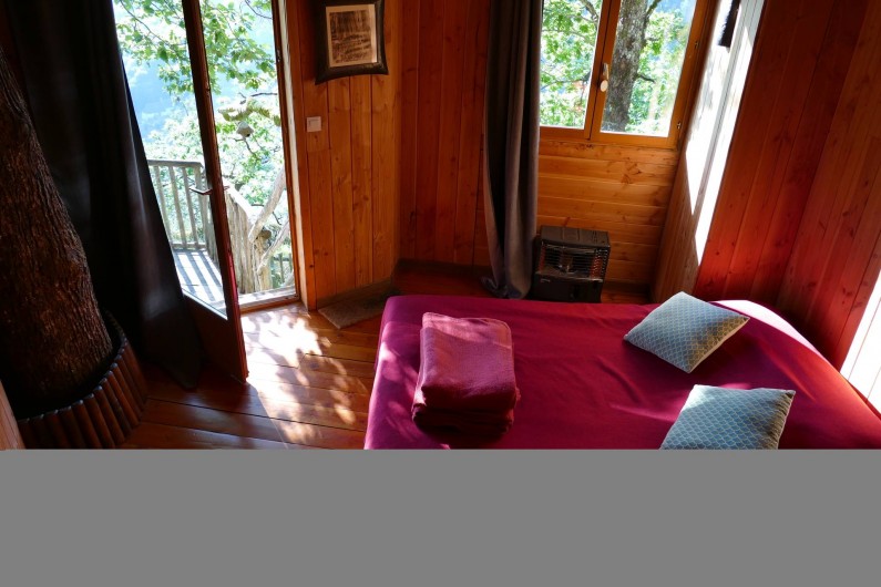 Location de vacances - Chambre d'hôtes à Saint-Martial-Entraygues - Intérieur de la cabane "Pin en Vert"