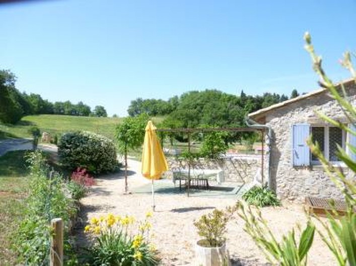 Location de vacances - Mas à Châteauneuf-du-Rhône - Terrasse Jas du Haut