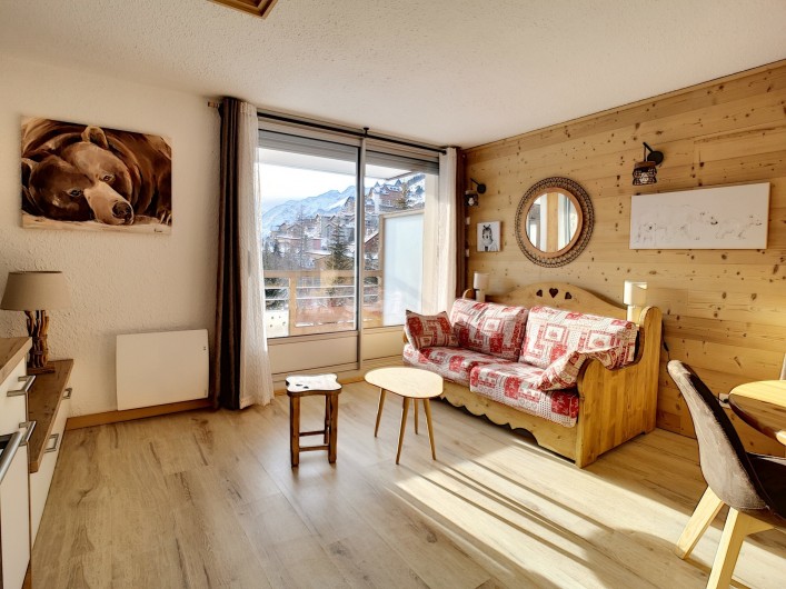 Location de vacances - Appartement à Les Deux Alpes - Canapé convertible en lit double