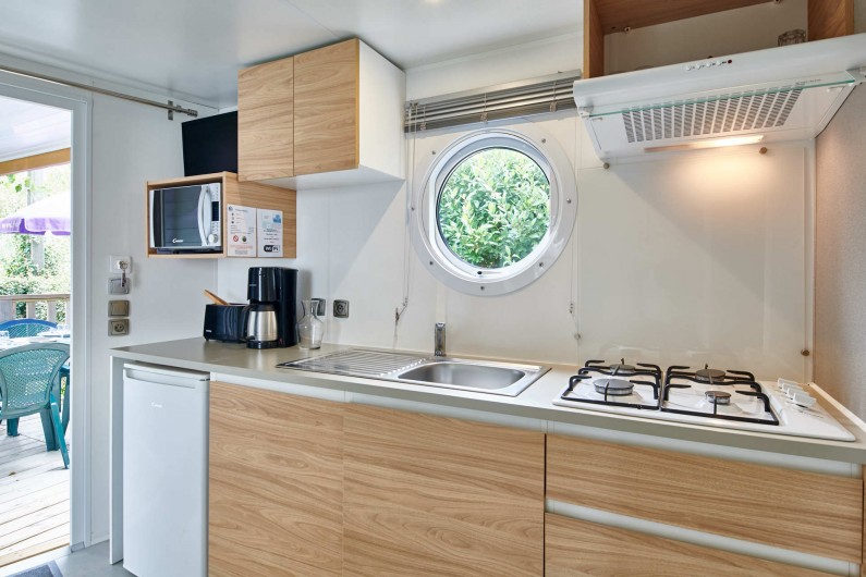 Location de vacances - Camping à Biarritz - Intérieur Mobil home - Biarritz Camping