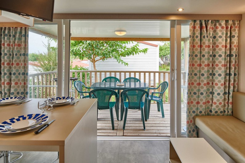 Location de vacances - Camping à Biarritz - Intérieur Mobil home - Biarritz Camping