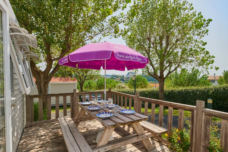 Location de vacances - Camping à Biarritz - Vue depuis nos Mobil homes  - Biarritz Camping Pays Basque