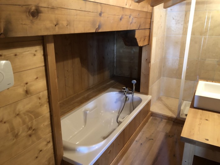 Location de vacances - Chalet à Megève - salle de bain st bernard