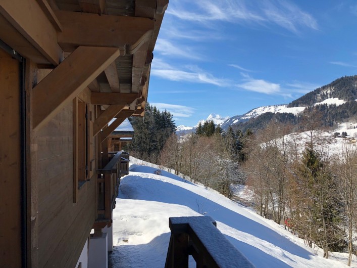 Location de vacances - Chalet à Megève - vue sur mont charvin et mont Jaillet