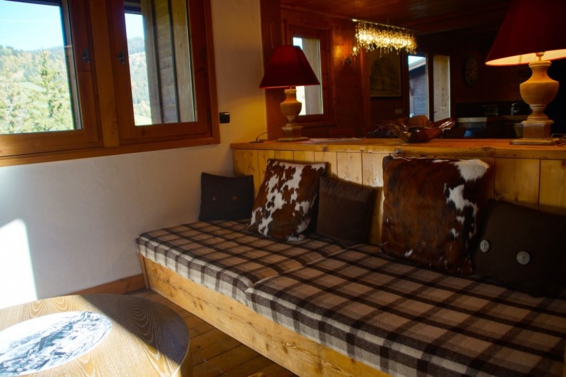 Location de vacances - Chalet à Megève - salon très lumineux