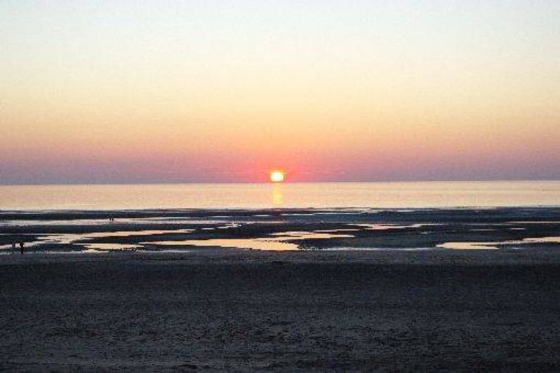 Location de vacances - Maison - Villa à Fort-Mahon-Plage - Plage le soir avec couché de soleil en mer