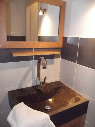 Location de vacances - Gîte à Crouy-sur-Cosson - Cabinet de toilette à étage Vasque en pierre