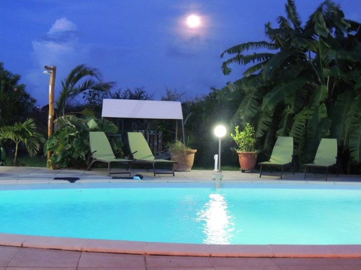 Location de vacances - Gîte à Le Moule - Piscine sous les étoiles