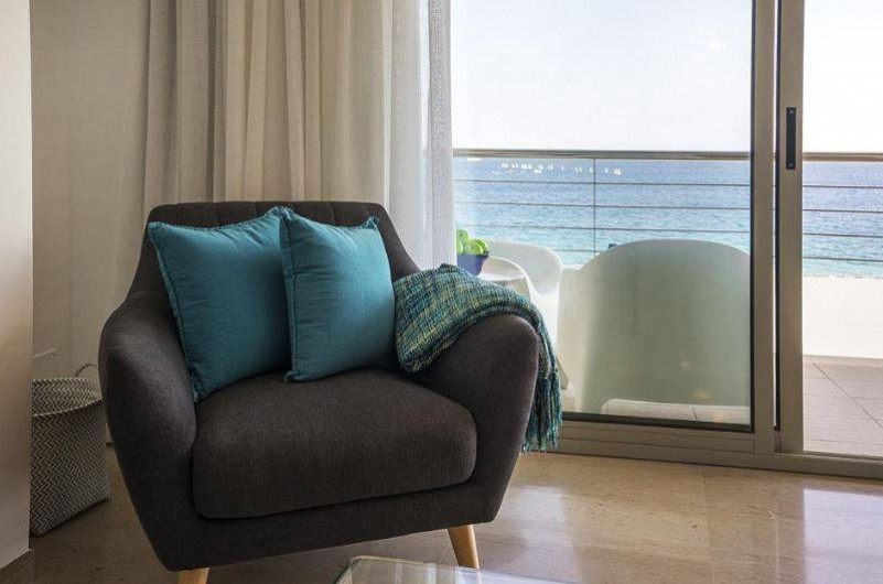 Location de vacances - Appartement à Sant Antoni de Calonge - coin relax au séjour...