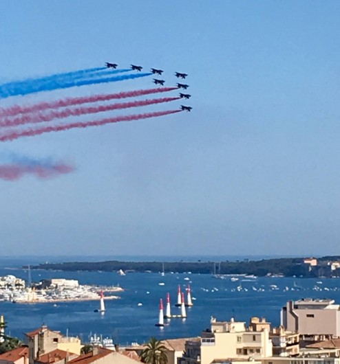 Location de vacances - Villa à Cannes - vue de la terrasse étage: événementiel