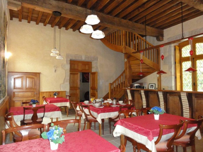 Location de vacances - Chambre d'hôtes à Saint-Pierre de Caubel - La salle des petits déjeuners