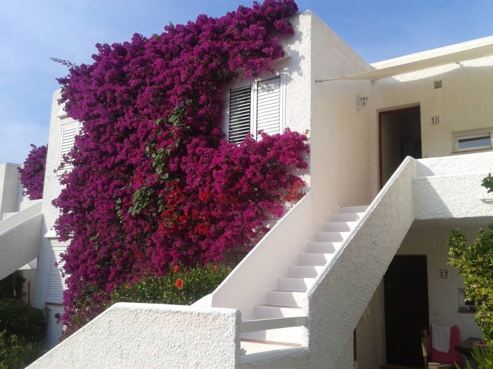 Location de vacances - Appartement à Santa Eulària des Riu - TERRAZA DE DELANTE ENTRADA