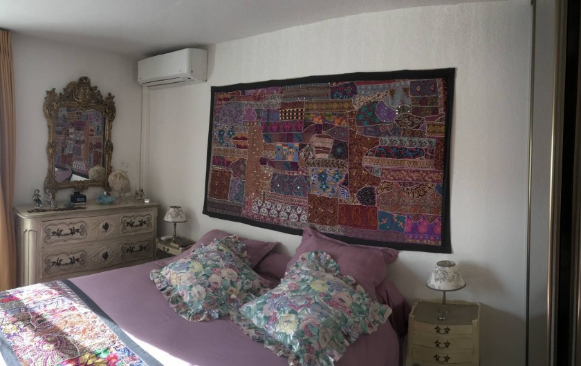 Location de vacances - Appartement à Cagnes-sur-Mer - Chambre principale