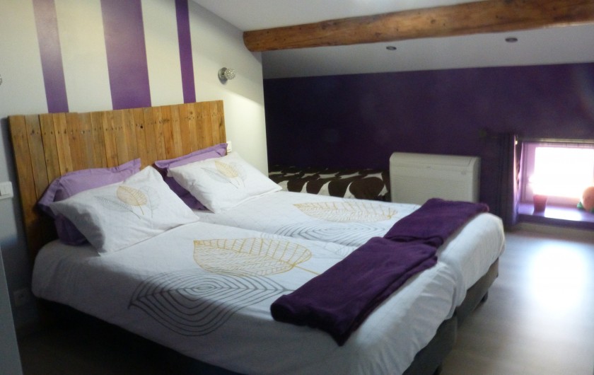 Location de vacances - Maison - Villa à Saint-Remèze - Chambre 2 Lit 160 transformé en 2 lits de 80