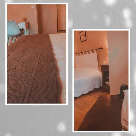 Location de vacances - Gîte à Angoumé - Chambre "Edelweiss" confortable et plaisante de 17 m² avec lit Queen Size