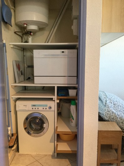 Location de vacances - Appartement à Le Barcarès - MACHINE A LAVER