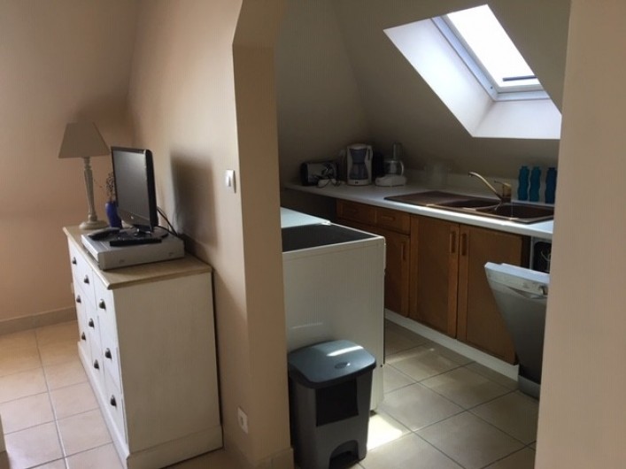 Location de vacances - Appartement à Merville-Franceville-Plage - Studio cuisine