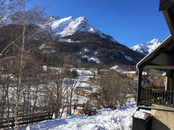 Location de vacances - Appartement à Le Monêtier-les-Bains - Vue direction col du Lautaret