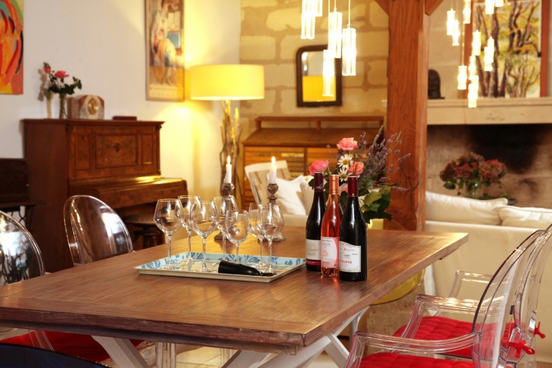 Location de vacances - Villa à Berthenay - large table for meals with friends