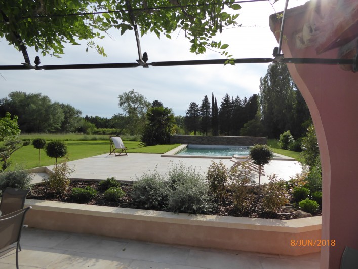 Location de vacances - Mas à Saint-Rémy-de-Provence - coté piscine