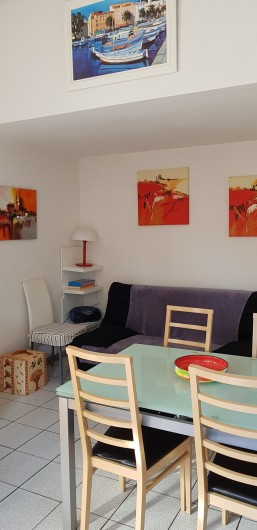 Location de vacances - Villa à Saint-Cyprien Plage - Séjour avec canapé lit 2 places