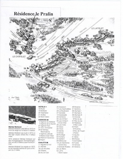 Location de vacances - Appartement à Méribel-Mottaret - plan de situation dans la station