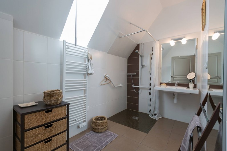 Location de vacances - Villa à Beaulieu-sur-Dordogne - salle de douche et wc mobilité réduite