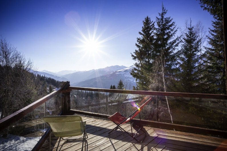 Location de vacances - Chalet à Bourg-Saint-Maurice - Terrasse & vue
